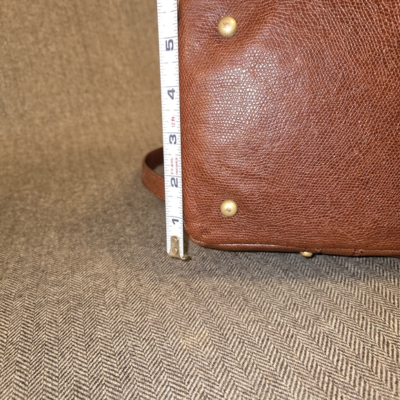 Talbots Brown Leather Purse / Tote Bag - Picture 6 of 12